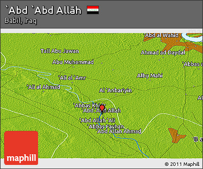 Physical Panoramic Map of `Abd `Abd Allāh