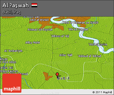 Physical Panoramic Map of Al Ḩaşwah