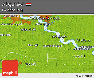 Physical Panoramic Map of Al Qaḑāwī