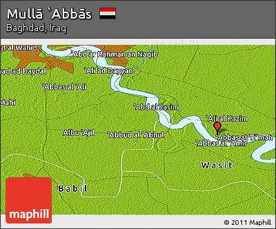 Physical Panoramic Map of Mullā `Abbās