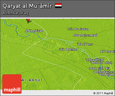 Physical Panoramic Map of Qaryat Al Mu`āmīr