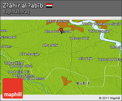 Physical Panoramic Map of Z̧āhir Al Ḩabīb