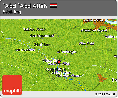 Physical Panoramic Map of `Abd `Abd Allāh