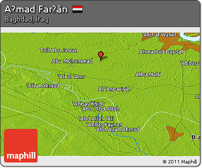 Physical Panoramic Map of Aḩmad Farḩān