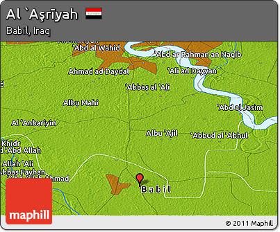 Physical Panoramic Map of Al `Aşrīyah