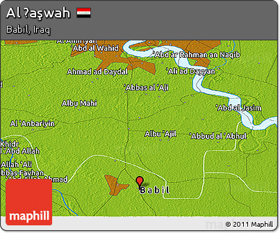 Physical Panoramic Map of Al Ḩaşwah