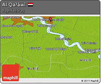 Physical Panoramic Map of Al Qaḑāwī