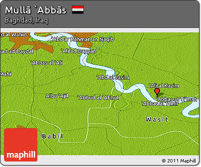 Physical Panoramic Map of Mullā `Abbās