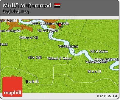 Physical Panoramic Map of Mullā Muḩammad