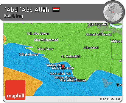 Political Panoramic Map of `Abd `Abd Allāh