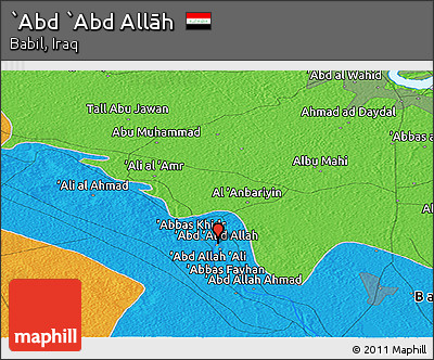 Political Panoramic Map of `Abd `Abd Allāh