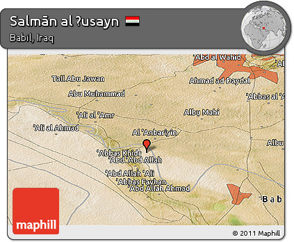 Satellite Panoramic Map of Salmān Al Ḩusayn