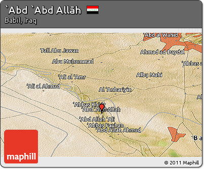 Satellite Panoramic Map of `Abd `Abd Allāh