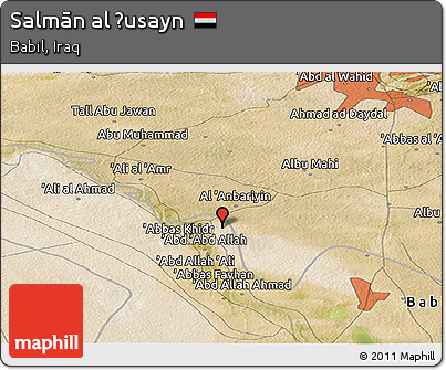 Satellite Panoramic Map of Salmān Al Ḩusayn