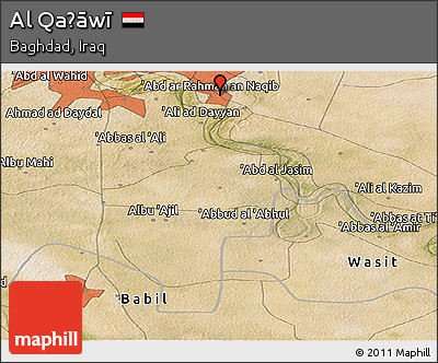 Satellite Panoramic Map of Al Qaḑāwī