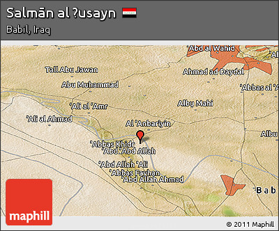 Satellite Panoramic Map of Salmān Al Ḩusayn