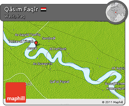 Physical 3D Map of Qāsim Faqīr