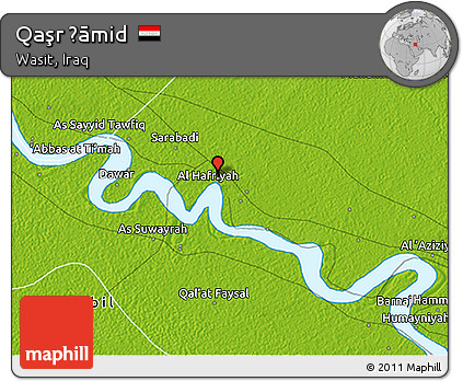 Physical 3D Map of Qaşr Ḩāmid