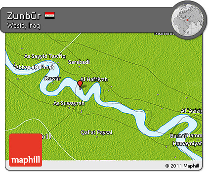 Physical 3D Map of Zunbūr