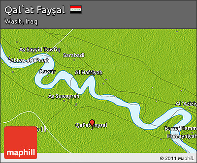Physical 3D Map of Qal`at Fayşal