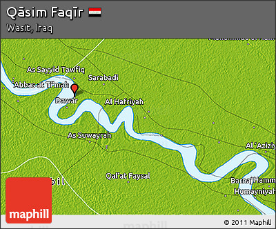 Physical 3D Map of Qāsim Faqīr