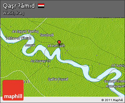 Physical 3D Map of Qaşr Ḩāmid