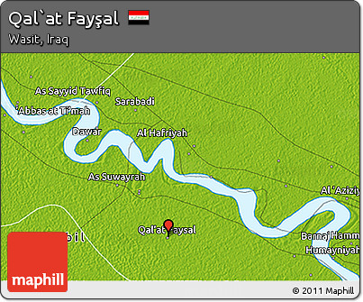 Physical 3D Map of Qal`at Fayşal