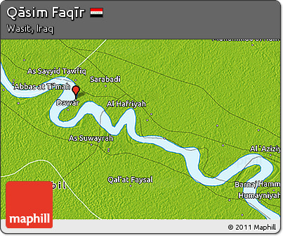 Physical 3D Map of Qāsim Faqīr