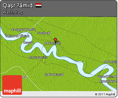 Physical 3D Map of Qaşr Ḩāmid