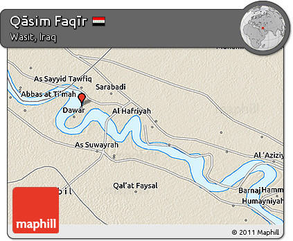 Shaded Relief 3D Map of Qāsim Faqīr