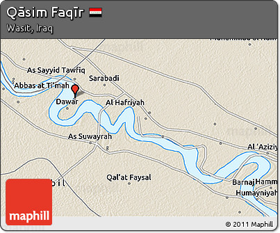 Shaded Relief 3D Map of Qāsim Faqīr