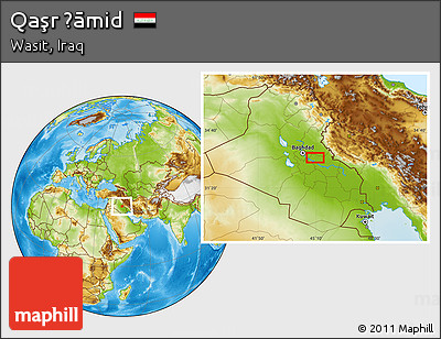 Physical Location Map of Qaşr Ḩāmid