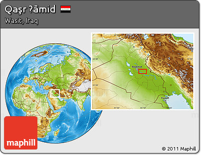 Physical Location Map of Qaşr Ḩāmid