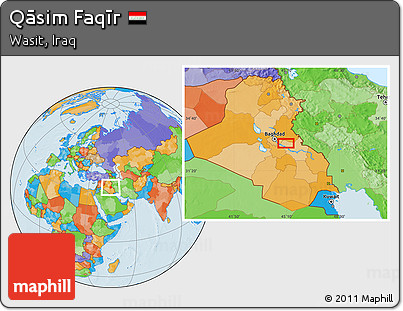 Political Location Map of Qāsim Faqīr