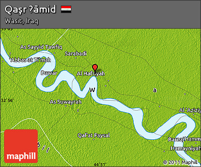 Physical Map of Qaşr Ḩāmid