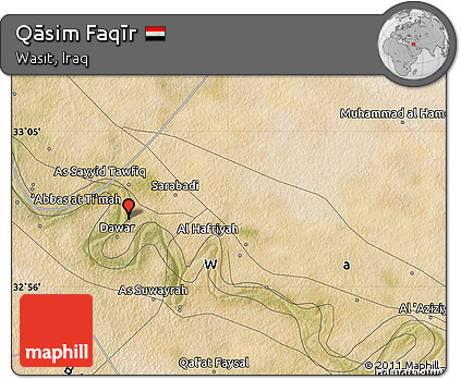 Satellite Map of Qāsim Faqīr