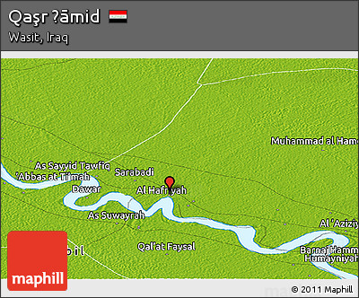 Physical Panoramic Map of Qaşr Ḩāmid