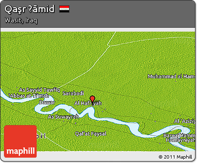 Physical Panoramic Map of Qaşr Ḩāmid