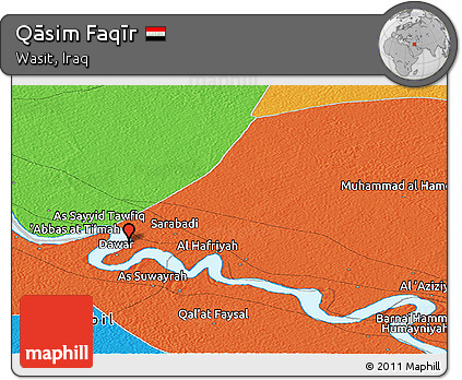 Political Panoramic Map of Qāsim Faqīr
