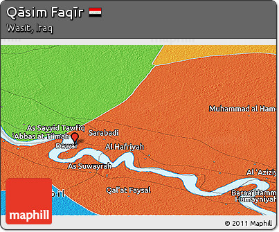 Political Panoramic Map of Qāsim Faqīr