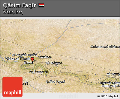 Satellite Panoramic Map of Qāsim Faqīr