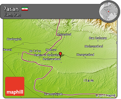 Physical 3D Map of Ḩasan