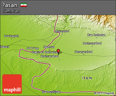Physical 3D Map of Ḩasan