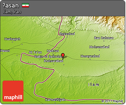Physical 3D Map of Ḩasan