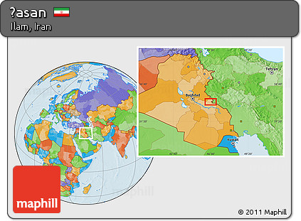 Political Location Map of Ḩasan