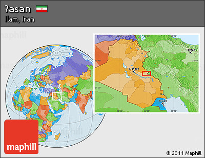 Political Location Map of Ḩasan