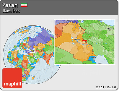 Political Location Map of Ḩasan