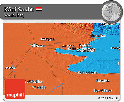 Political Panoramic Map of Kānī Sakht
