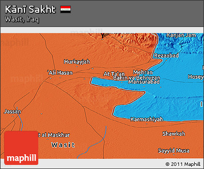 Political Panoramic Map of Kānī Sakht