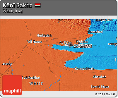 Political Panoramic Map of Kānī Sakht